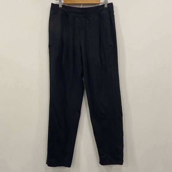 LULULEMON Men’s L Black Luon High Rise Kung Fu Pants Back Flap Pockets 31x32 - Picture 1 of 16